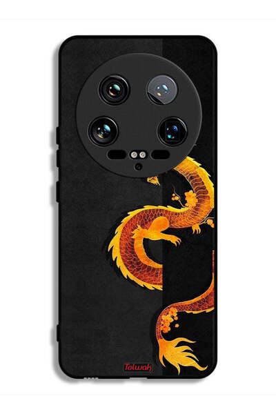 Tolwak Xiaomi 14 Ultra Protective Case Cover Dragon Art