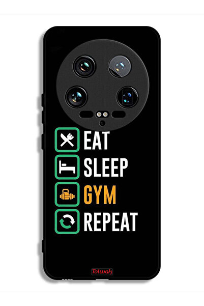 Tolwak غطاء حماية فائق لهاتف شاومي 14 - Eat Sleep Gym Repeat