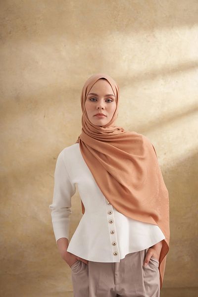 ARMANDA Camel Hair Lyocell Nomade Pattern Shawl 3354