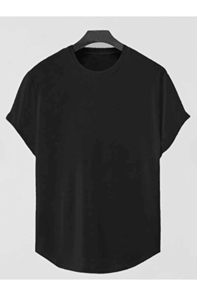 FıttingRoom Oversize Crew Neck Long Cotton Tshirt