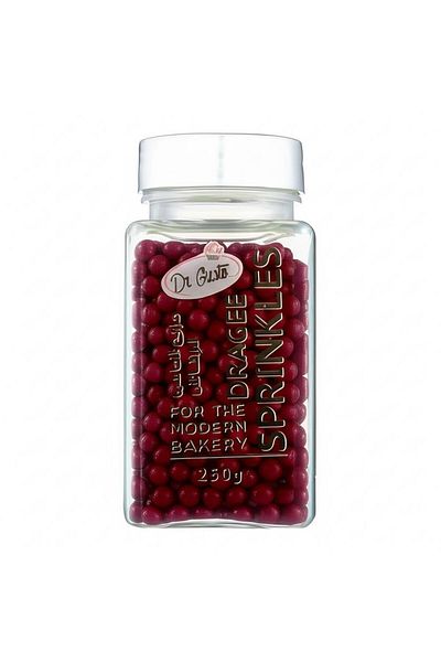 Dr. Gusto 4 mm Burgundy Beads Sugar 250 g – Cake and Dessert Decoration Sugar