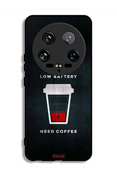 Tolwak غطاء حماية فائق لهاتف شاومي 14 - بطارية منخفضة - يحتاج إلى قهوة