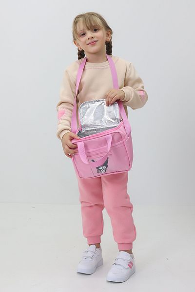 Probag Set de 3 genți Kuromi Rucsac Cutie de prânz Suport stilou Geanta de școală primară cu cadou de jucărie de pluș