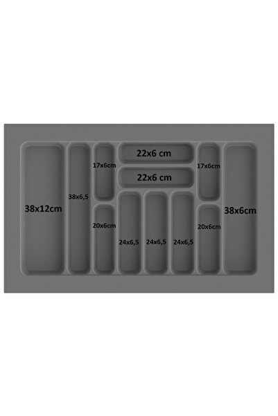 Tempo Сріблястий лоток для ложок і черпаків для висувного ящика 78x49 см (можна обрізати до розмірів 69x40 см)