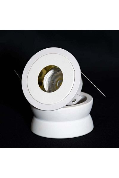 Siera Spot 7cm White Reflective Gold DCXB