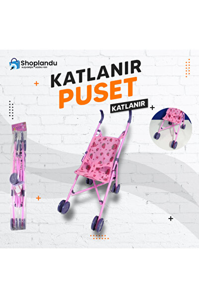 Shoplandu Katlanır Baston Bebek Puseti Oyuncak Bebek Arabası