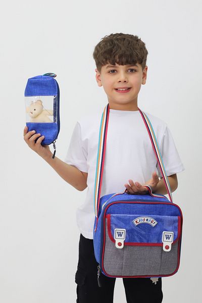 Probag Out and Explore Set de 3 genți Rucsac Cutie de prânz Suport stilou Cadou de jucărie de pluș pentru școala primară