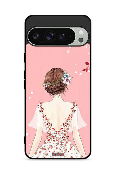 Tolwak غطاء حماية لهاتف Google Pixel 9 Pro برسومات فتاة واقفة