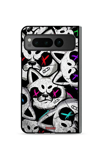 Tolwak غطاء حماية لهاتف جوجل بيكسل فولد 5G بطبعة قطط مارشميلو