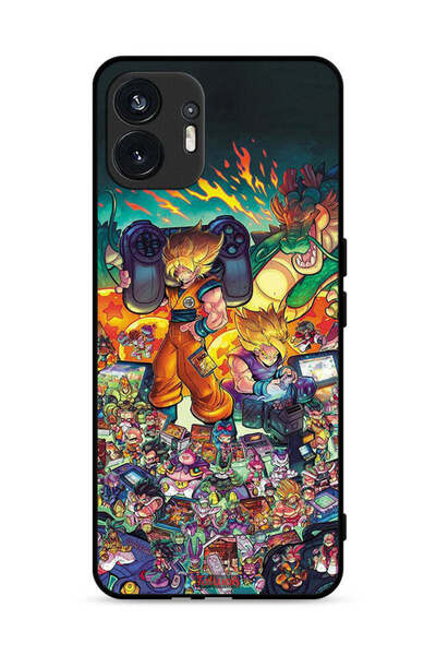 Tolwak Nothing Phone (2) 5G Protective Case Cover Gamer Art Doodles