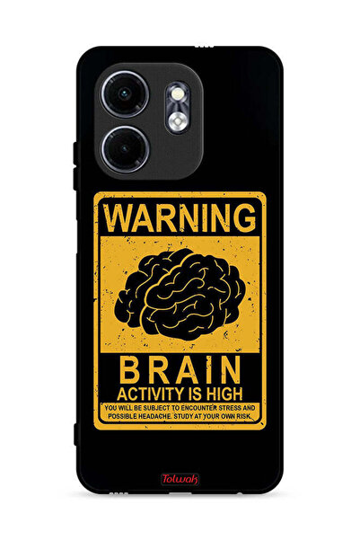 Tolwak غطاء حماية لهاتف Infinix Hot 50i 4G تحذير من ارتفاع نشاط الدماغ