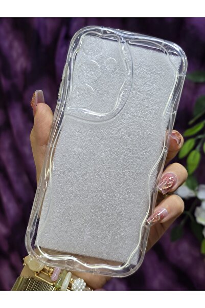Transparent Phone Case with 3D Wave Edge Compatible with Samsung Galaxy S24 FE