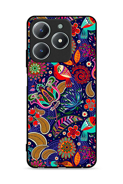 Tolwak غطاء حماية لهاتف Realme C61 4G بنقشة طيور وزهور