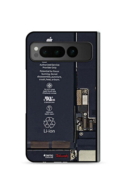 Tolwak غطاء حماية لهاتف Google Pixel Fold 5G بنمط دائرة الهاتف