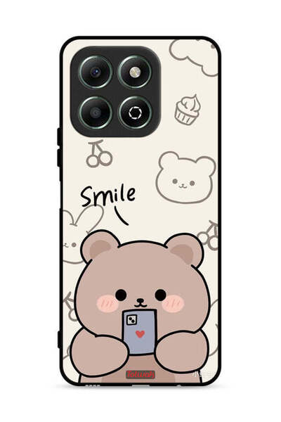 Tolwak غطاء حماية لهاتف Honor X6b 4G بتصميم دب مبتسم