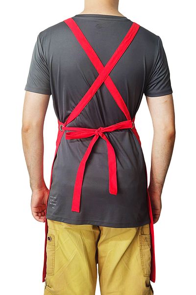 Ant Rotagrup Üniforma ve İş Elbiseleri Cross Tie Pocketless Red "Cross - Back" Kitchen Restaurant Chef Apron