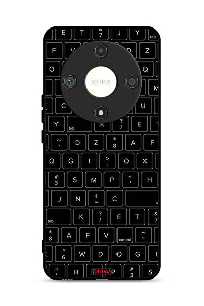 Tolwak غطاء حماية لهاتف Honor X9b 5G بنمط مفاتيح لوحة مفاتيح عشوائية