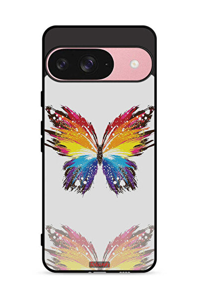 Tolwak غطاء حماية لجهاز Google Pixel 9، تصميم فني رقمي، خلفية بسيطة، تصميم فراشة