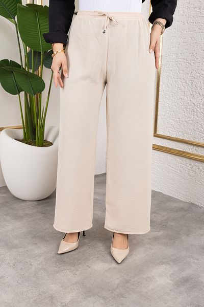 Nevayla Moda Casual Ayrobin Trousers with Elastic Waist - Mink / A0103