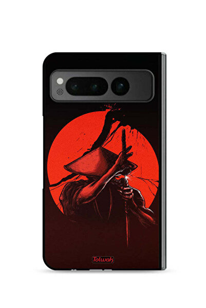 Tolwak غطاء حماية لهاتف جوجل بيكسل فولد 5G بتصميم محارب السيف