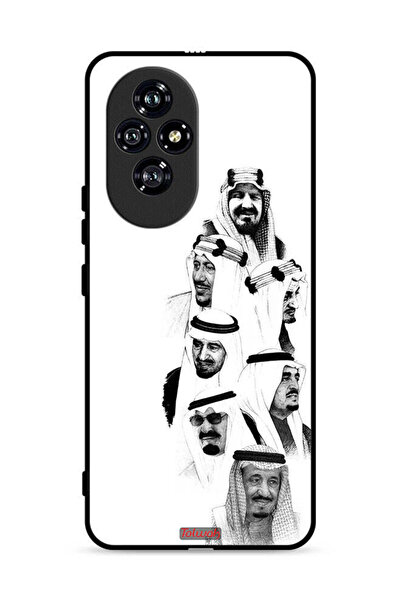 Tolwak غطاء حماية لهاتف Honor 200 5G، رسم ملوك السعودية، أبيض وأسود