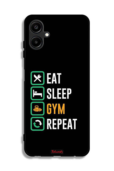 Tolwak غطاء حماية لهاتف Samsung Galaxy F06 5G Eat Sleep Gym Repeat