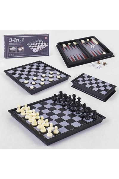 rexa Board game Jacko Toys Industrial Limited 3 in 1 Chess 32 cm x 32