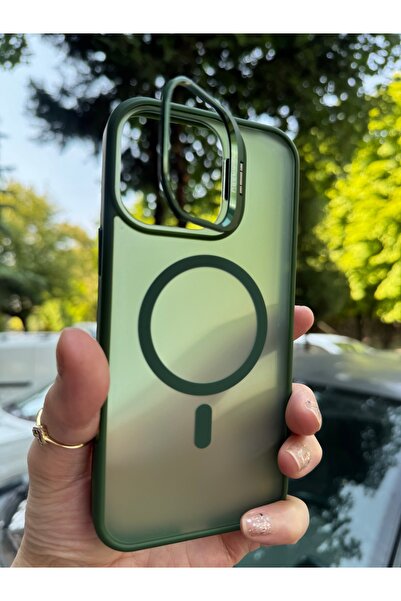 DÜNYA AKSESUAR iPhone 13 uyumlu mat megsafe kablosuz şarj lens hediyeli stand...
