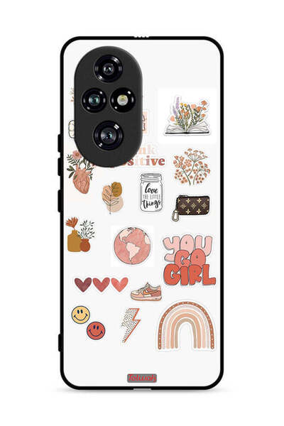 Tolwak غطاء حماية لهاتف Honor 200 Pro 5G بتصميم فتاة مرحة