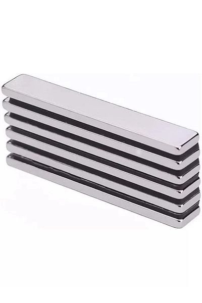 Mu Art Ahşap Strong Neodymium Magnet 60X10X3 mm 5 Pieces