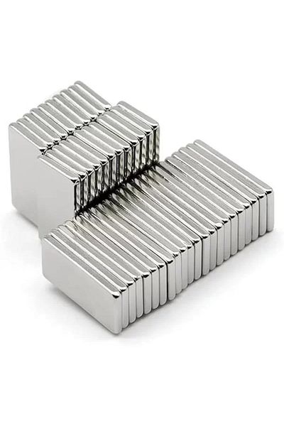 Mu Art Ahşap Neodymium Magnet Rectangular 20X10X2 mm (5 Piece Set)