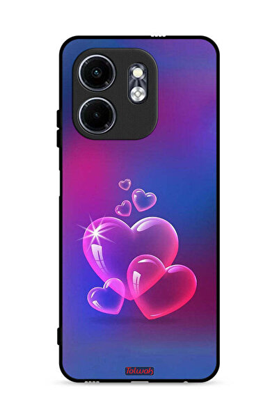 Tolwak غطاء حماية لهاتف Infinix Hot 50i 4G بنقشة قلوب الماء