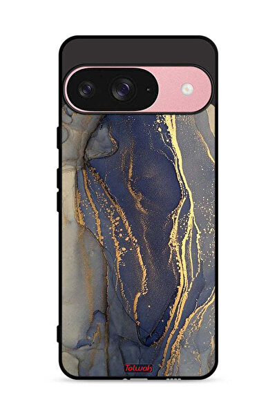 Tolwak غطاء حماية لجهاز Google Pixel 9 بنمط رخامي لامع