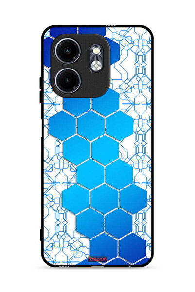 Tolwak غطاء حماية لهاتف Infinix Smart 9 4G بتصميم قرص العسل وأيقونات سداسية ا...