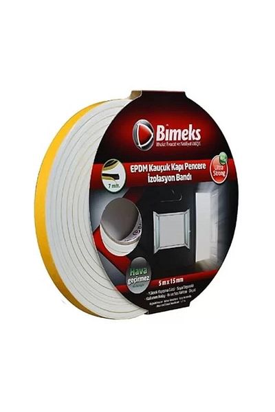 Mu Art Ahşap Epdm Rubber Door Window Tape 7Mmx15Mmx5Mt White 1008004