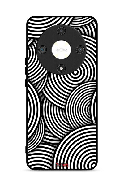 Tolwak غطاء حماية لهاتف Honor X9b 5G بنمط دوائر وهمية