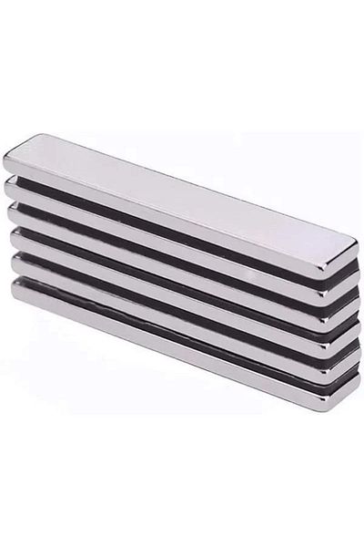 Mu Art Ahşap Strong Neodymium Magnet 60X10X3 mm 5 Pieces