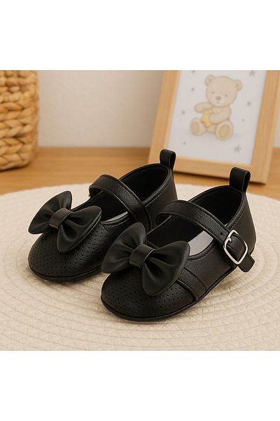Uğur bebe Clara Model Baby Girl Soft Sole Booties Shoes Buckle Bow First Step