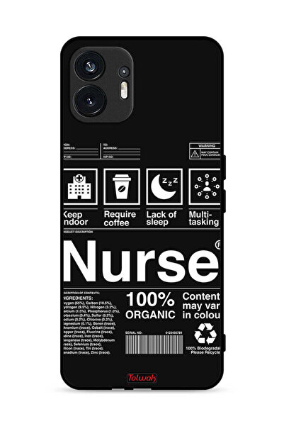 Tolwak Nothing Phone (2) 5G Protective Case Cover Nurse Sticker
