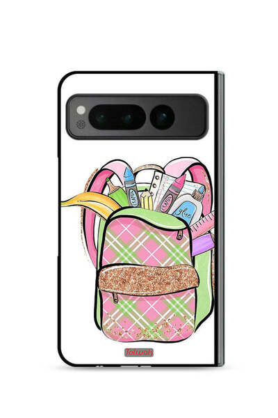 Tolwak غطاء حماية لهاتف جوجل بيكسل فولد 5G بتصميم حقيبة فتاة وحيد القرن