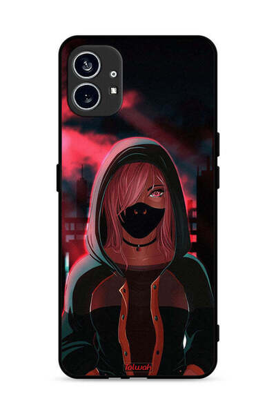 Tolwak غطاء حماية لهاتف Nothing Phone (1) 5G بتصميم فتاة ترتدي قناعًا