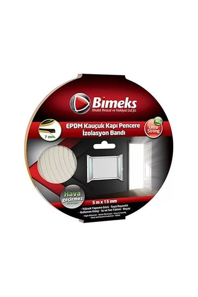 Mu Art Ahşap Epdm Rubber Door Window Tape 7Mmx15Mmx5Mt White 1008004