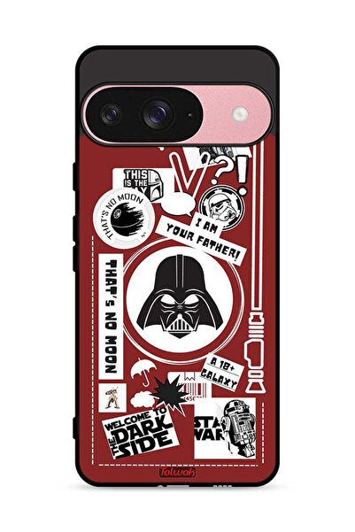 Tolwak غطاء حماية لجهاز Google Pixel 9 - ملصق "مرحبًا بكم في الجانب المظلم"