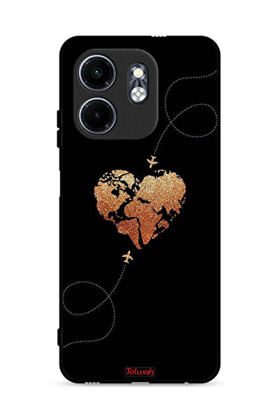 Tolwak غطاء حماية لهاتف إنفينيكس سمارت 9 4G برسومات طائرات تلامس القلب