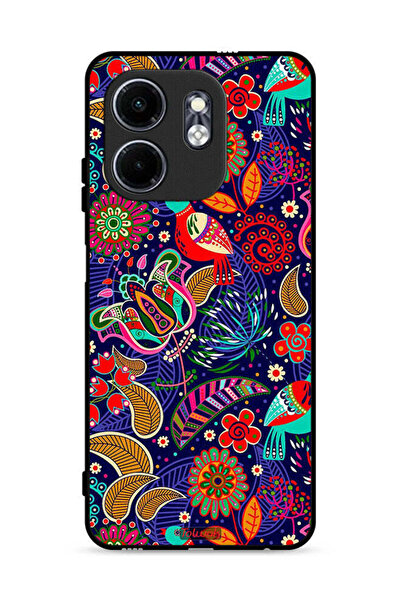 Tolwak غطاء حماية لهاتف إنفينيكس سمارت 9 4G بنقشة طيور وزهور