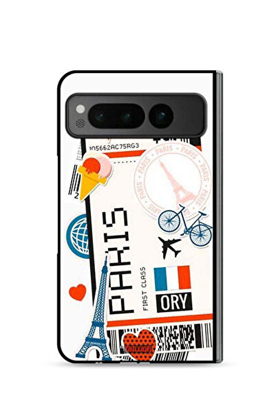 Tolwak غطاء حماية لجهاز جوجل بيكسل فولد 5G - ملصق باريس