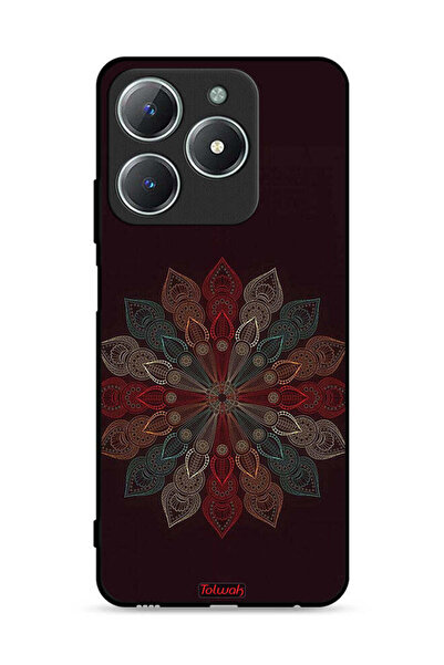 Tolwak غطاء حماية لهاتف Realme C61 4G بنقشة زهرة ماندالا