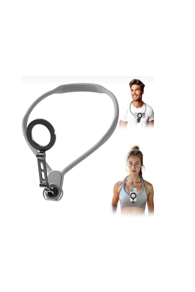 newnet Boyun Askılı Manyetik Telefon Tutucu 360 Derece Ayarlanabilir Aksiyon ve Video Çekimi Aksesuarı