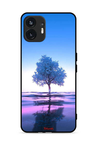 Tolwak غطاء حماية لهاتف Nothing Phone (2) 5G بتصميم شجرة نيون وانعكاس جسم مائ...