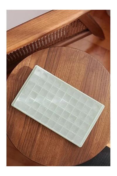 ShopZum Silicone Ice Mold, 60 Compartment Square Ice Box, Presentation Ice Box Mold (Green)